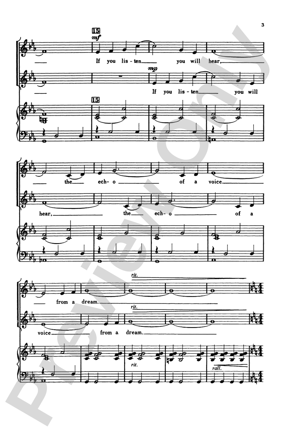A Voice from a Dream: SA Choral Octavo