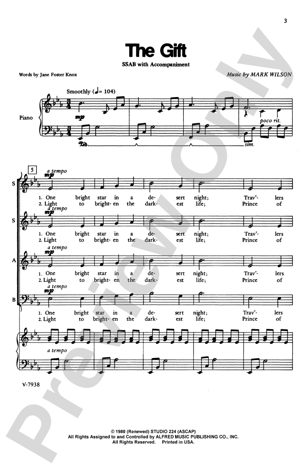 The Gift: S(S)AB Choral Octavo