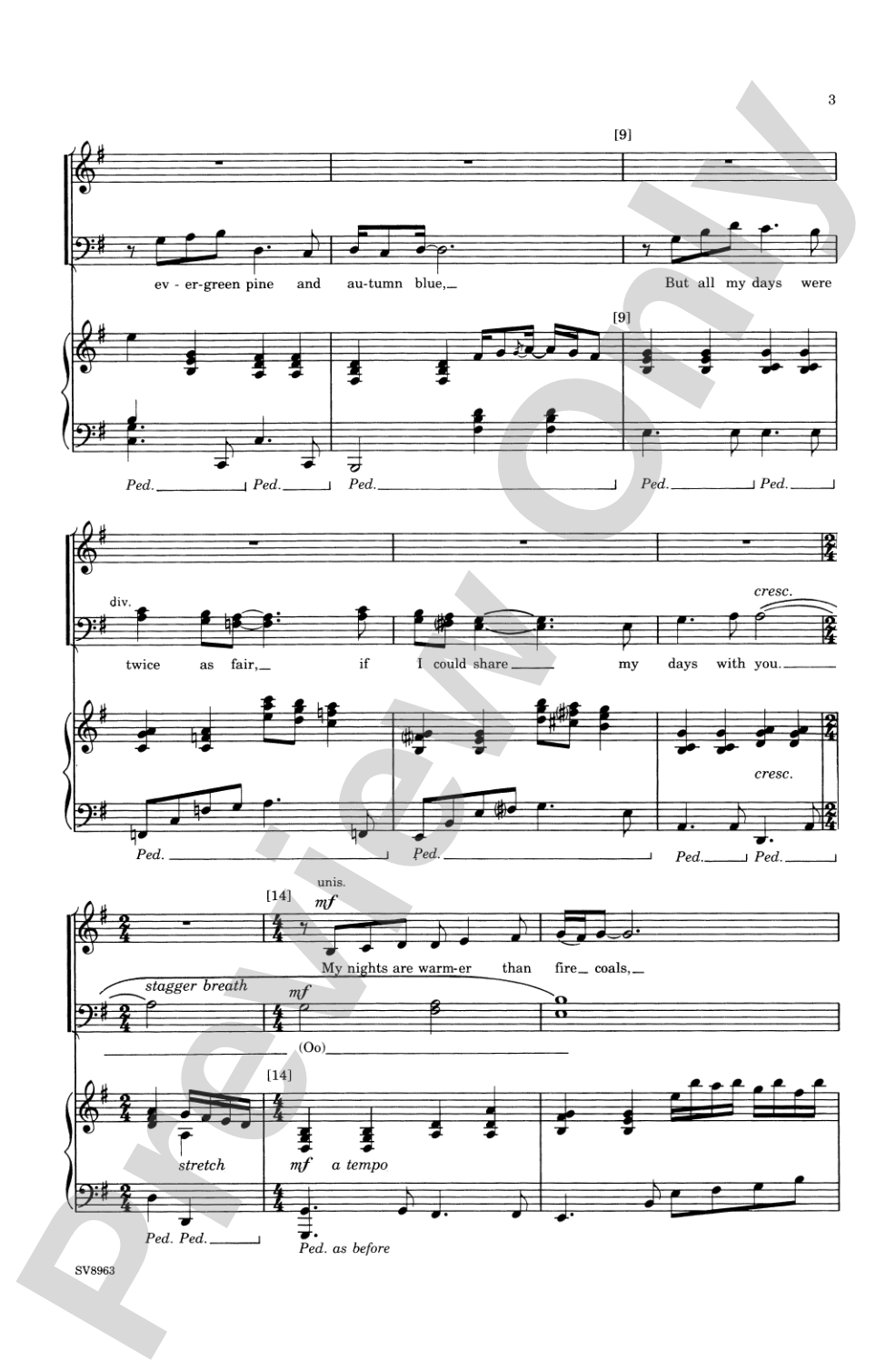 With You (from <I>Pippin</I>): SATB Choral Octavo