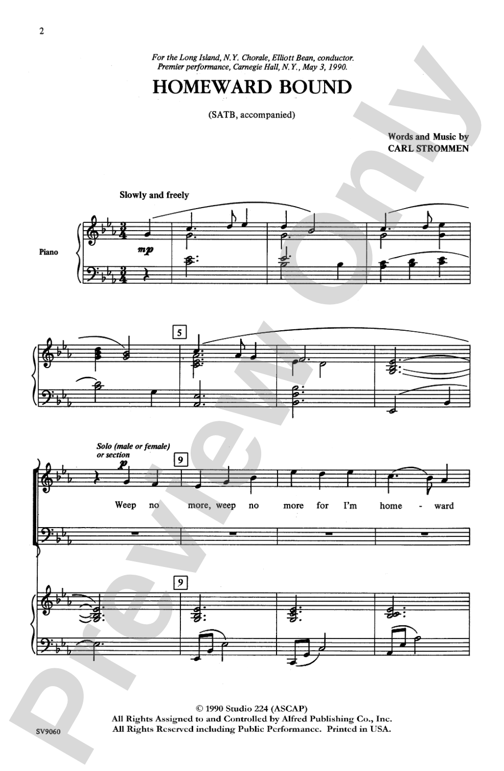 Homeward Bound: SATB Choral Octavo