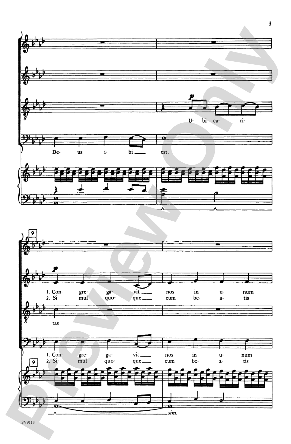 Ubi Caritas: SATB Choral Octavo