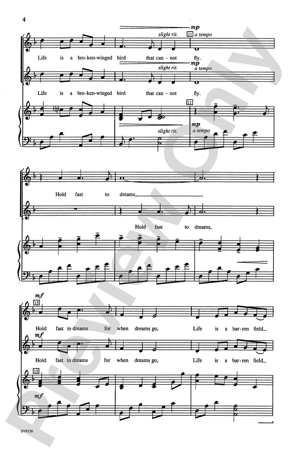Dreams: 2-Part Choral Octavo