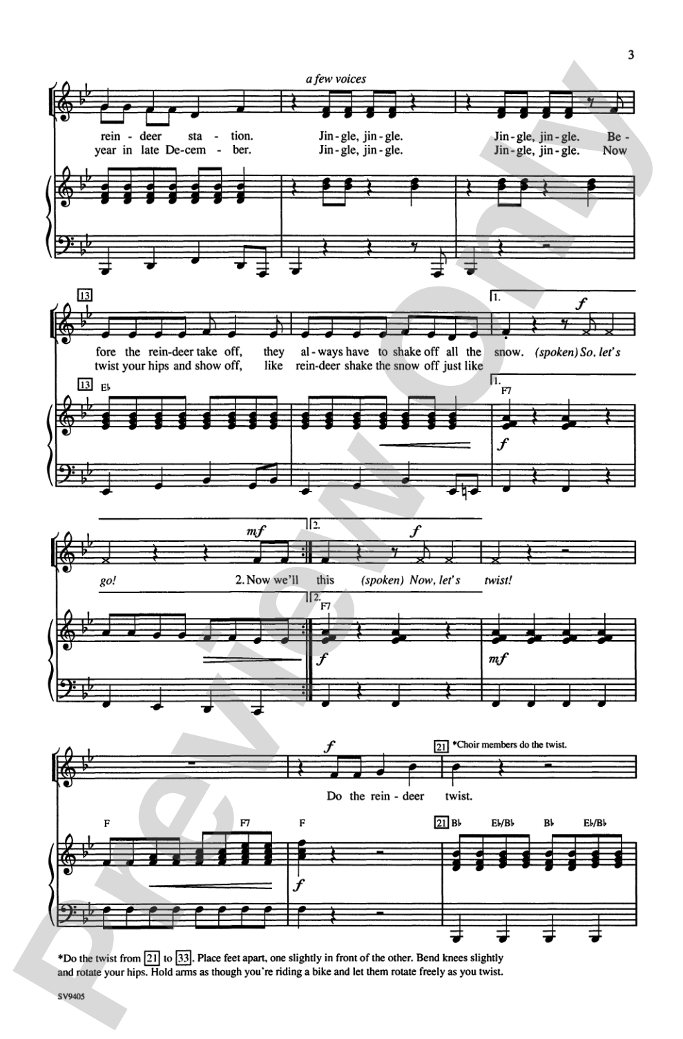 The Reindeer Twist: 2-Part (with Opt. Audience Participation) Choral Octavo