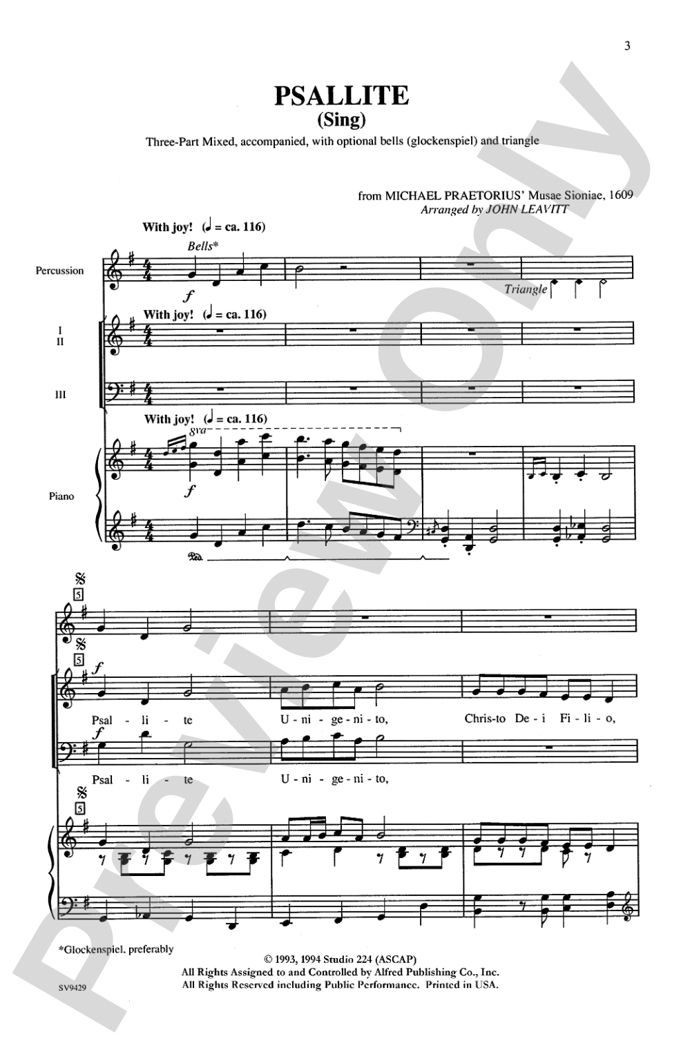 Psallite (Sing): 3-Part Mixed Choral Octavo
