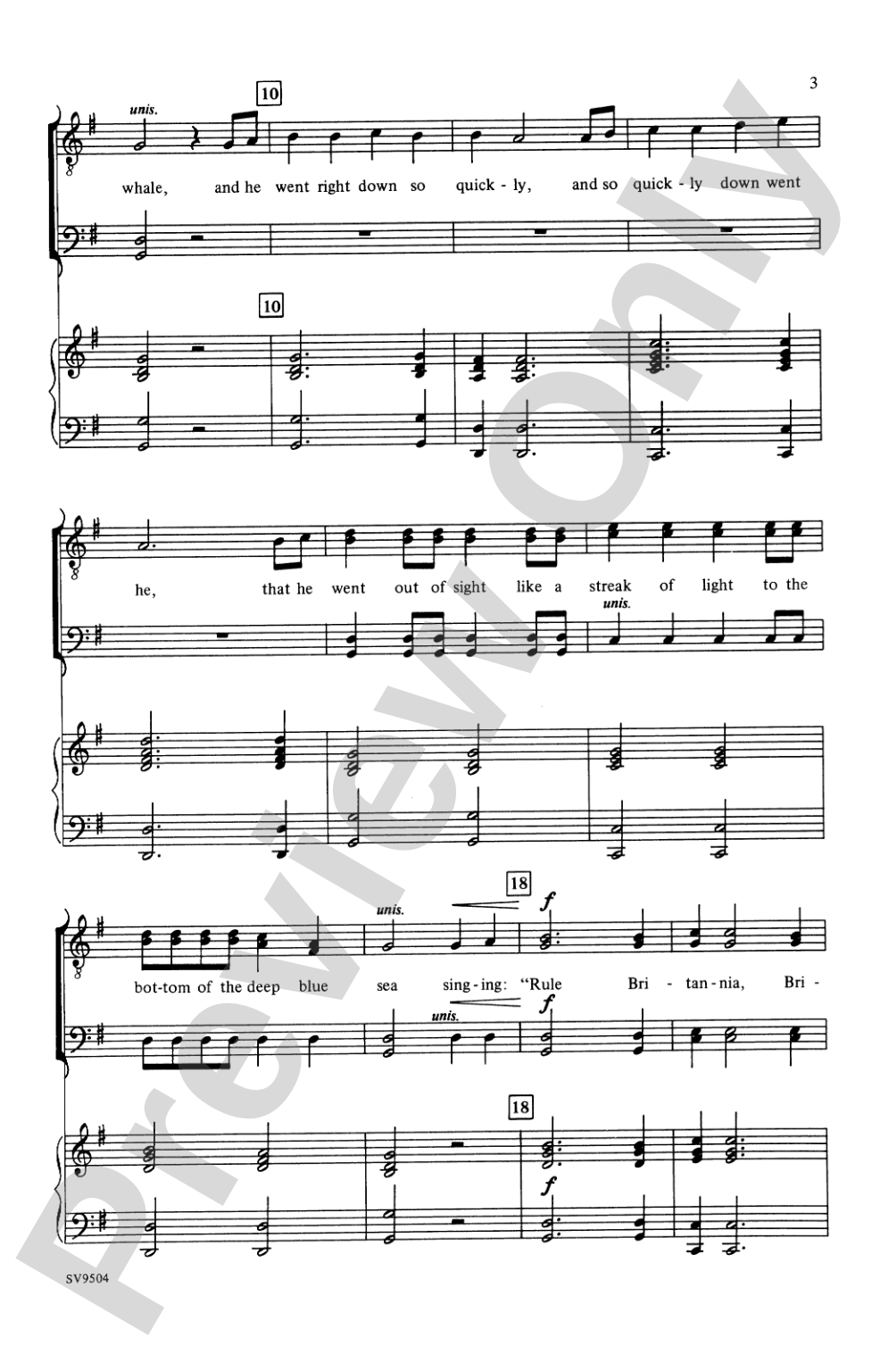 The Mermaid: TTBB Choral Octavo