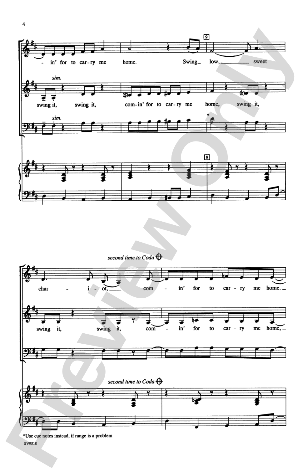 Swing Low!: 3-Part Mixed Choral Octavo