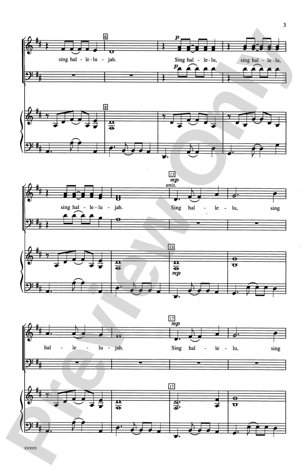 Sing Hallelu!: 3-Part Mixed Choral Octavo