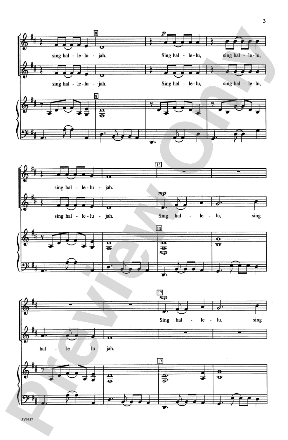 Sing Hallelu!: 2-Part Choral Octavo