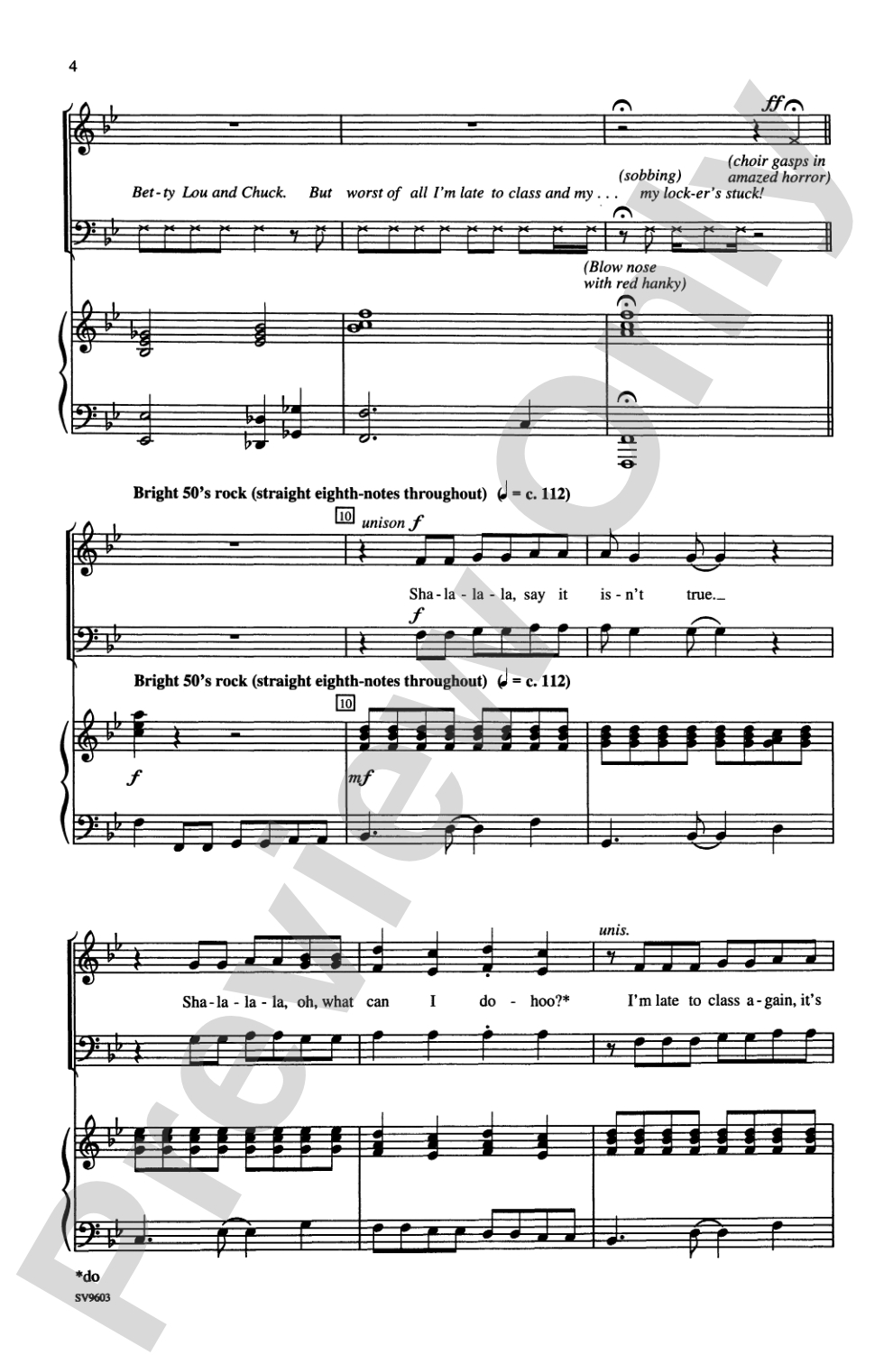 My Sha-la-la-la Locker's Stuck: 3-Part Mixed or SATB Choral Octavo