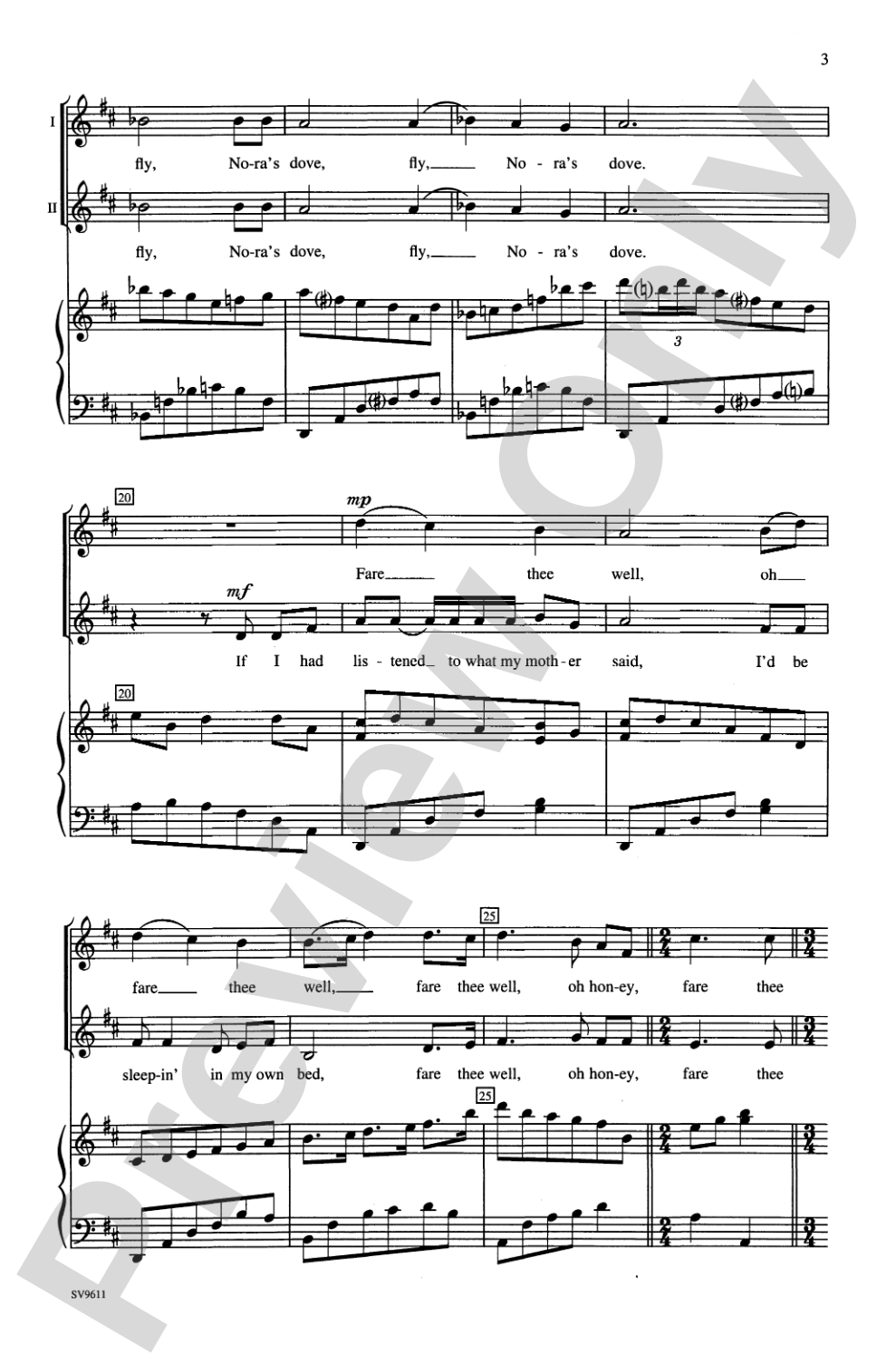 Nora's Dove: 2-Part Choral Octavo