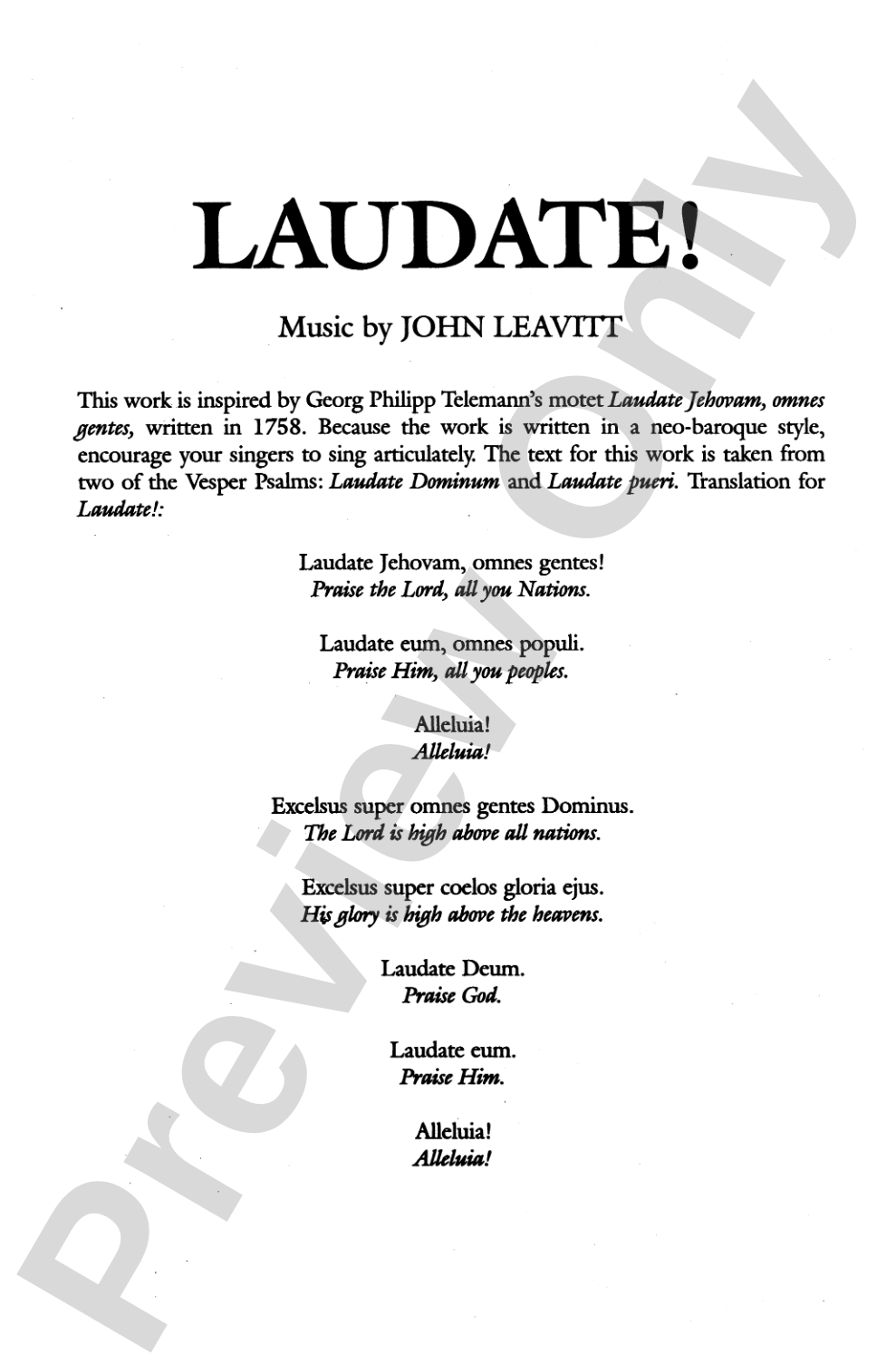 Laudate!: 3-Part Mixed Choral Octavo
