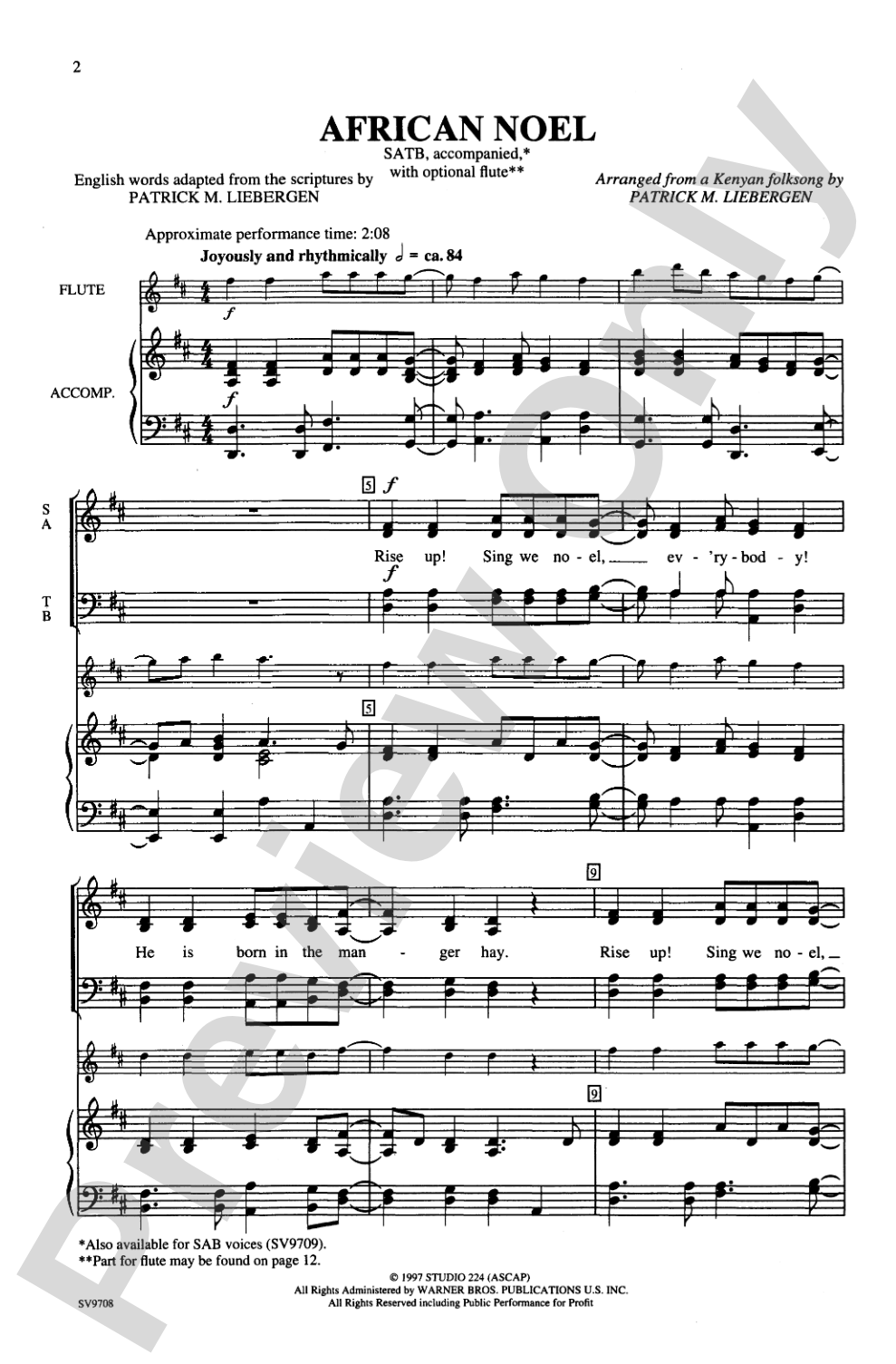 African Noel: SATB Choral Octavo