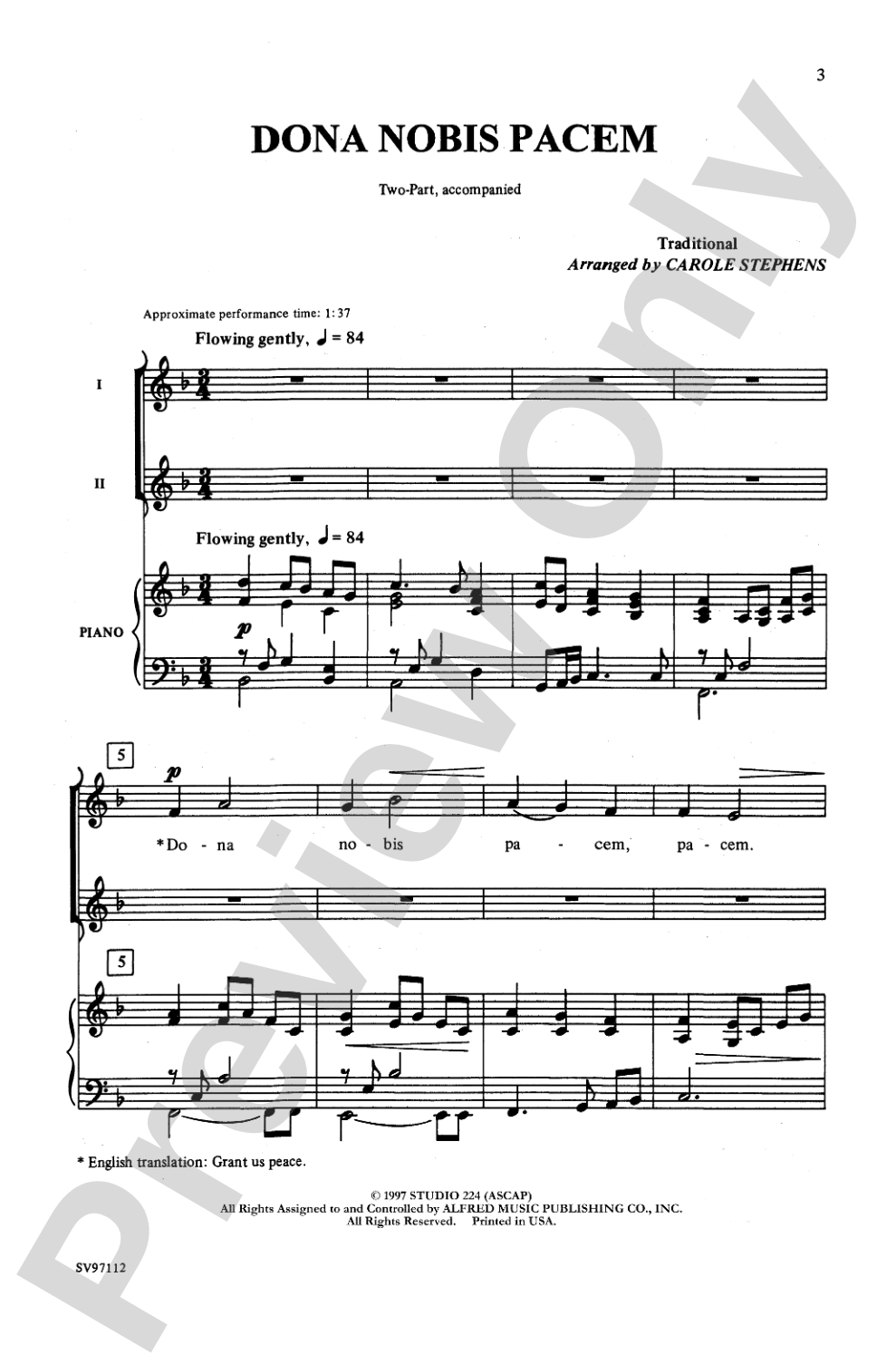 Dona Nobis Pacem: 2-Part Choral Octavo