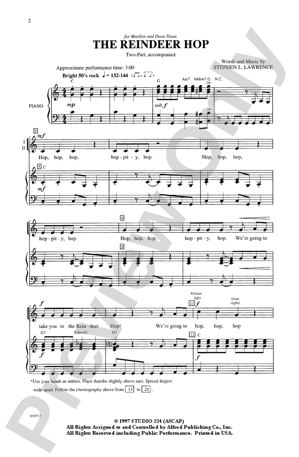 The Reindeer Hop: 2-Part Choral Octavo