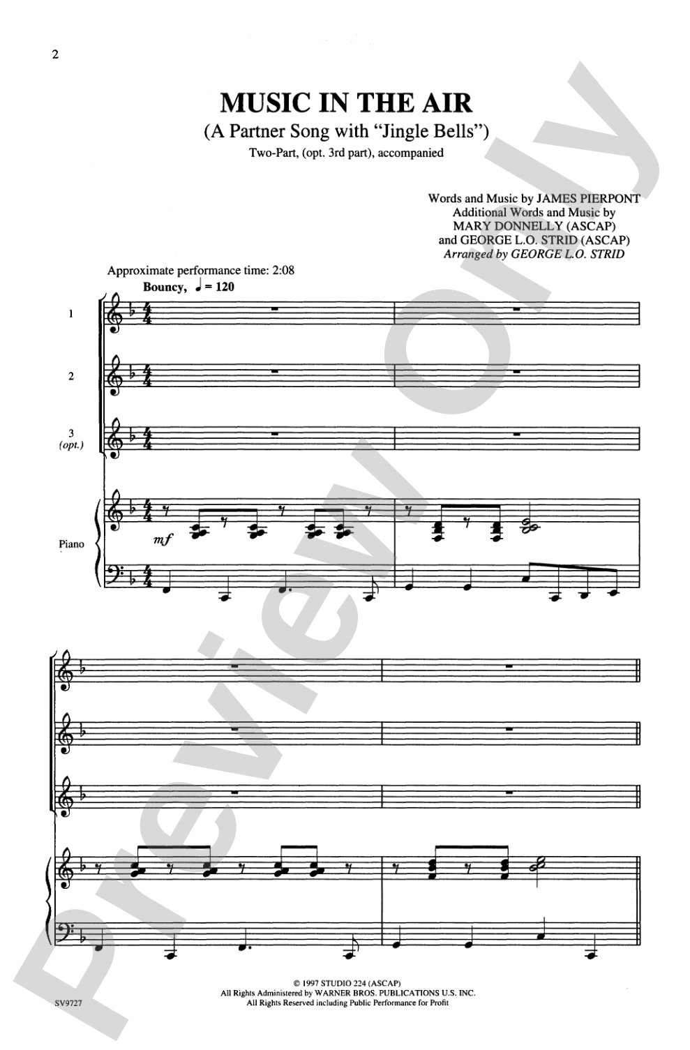 Music in the Air: 2-Part (Opt. 3-Part) Choral Octavo
