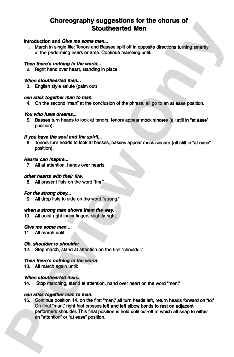 Stouthearted Men: TTBB Choral Octavo