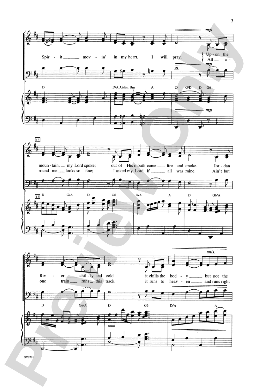 Ev'ry Time I Feel the Spirit: 3-Part Mixed Choral Octavo