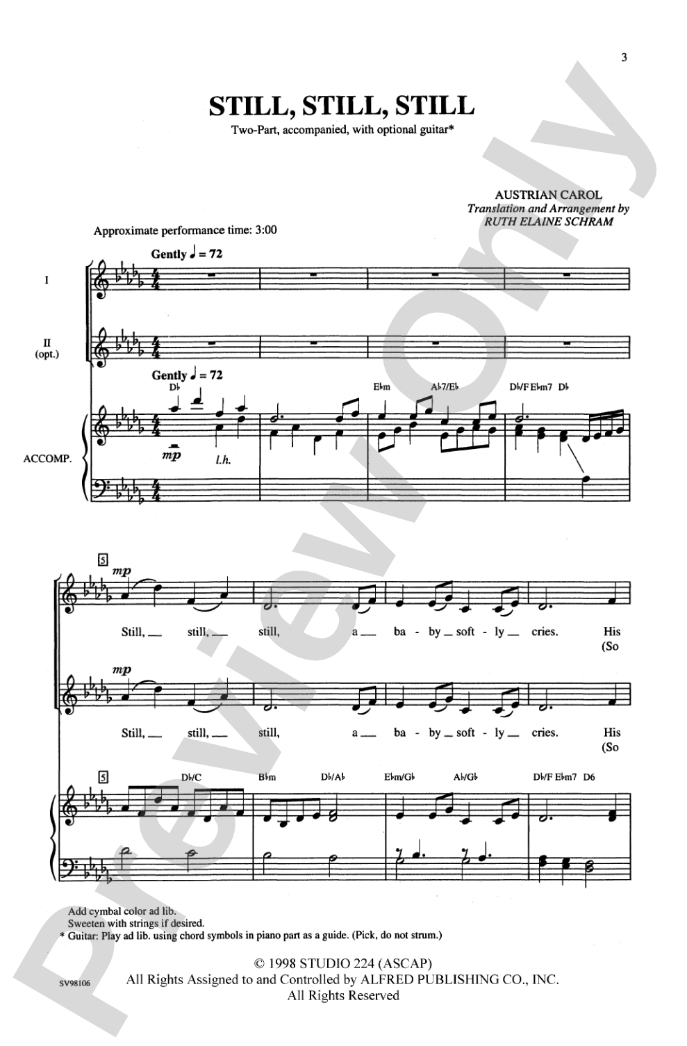 Still, Still, Still: 2-Part Choral Octavo