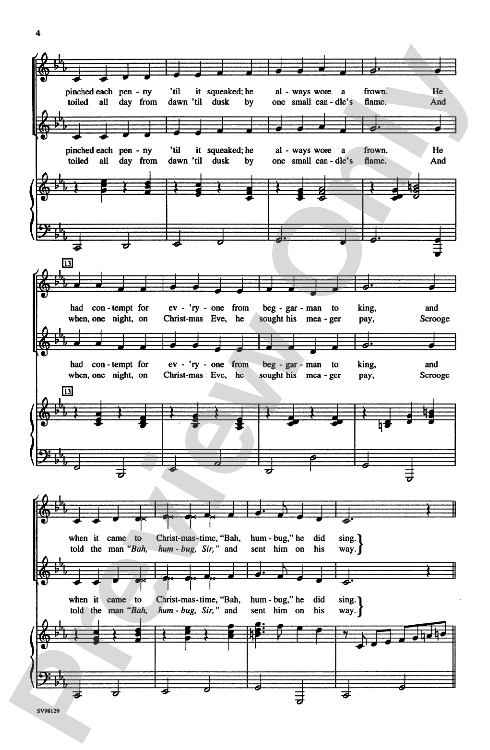 Scrooge, Scrooge, Scrooge: 2-Part Choral Octavo