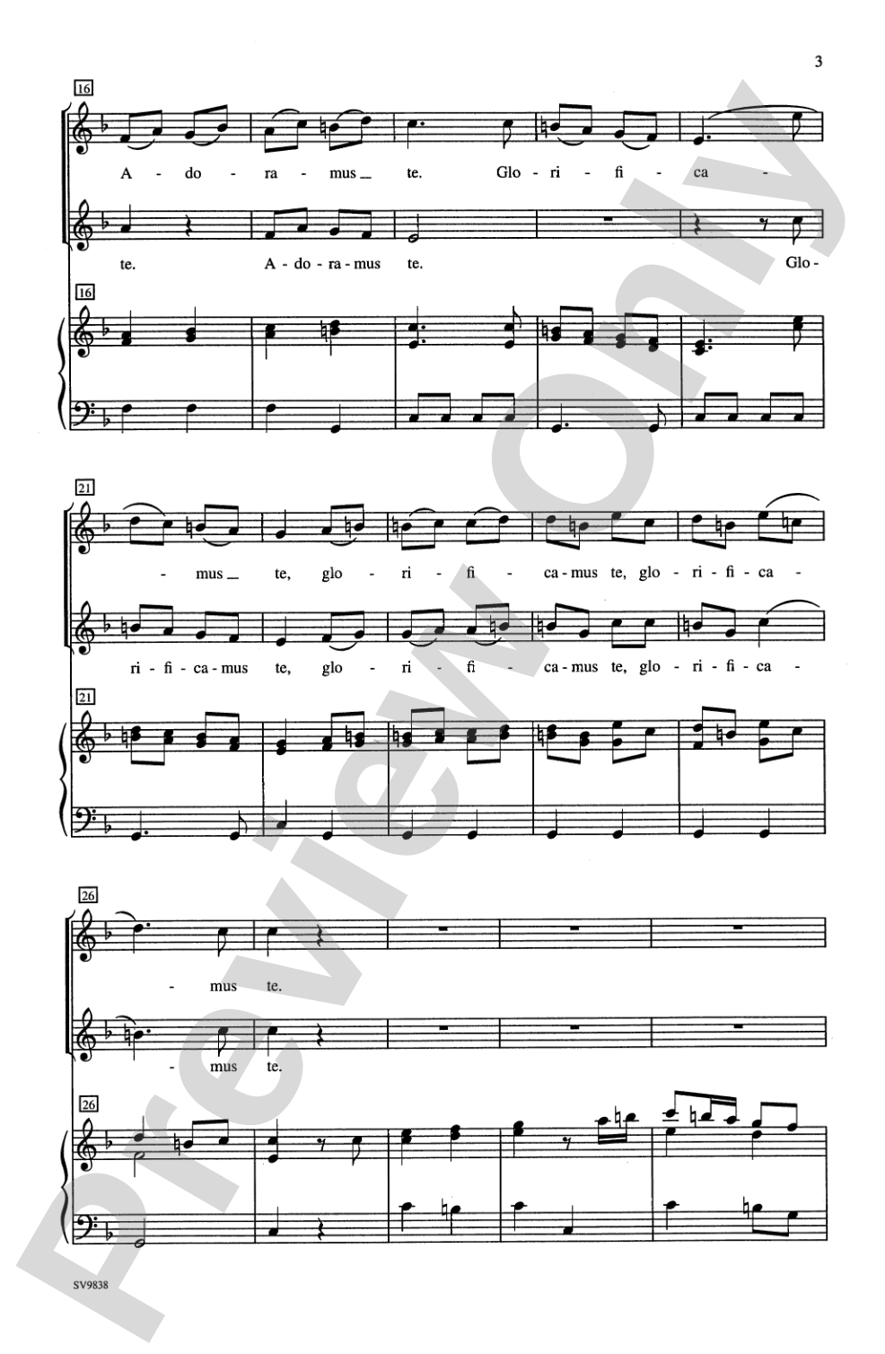 Laudamus Te (from <I>Gloria</I>): 2-Part Choral Octavo