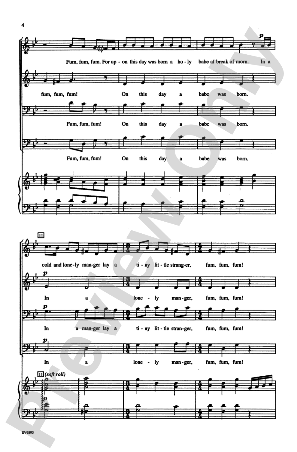 Fum, Fum, Fum / Pat-A-Pan: 3-Part Mixed Choral Octavo