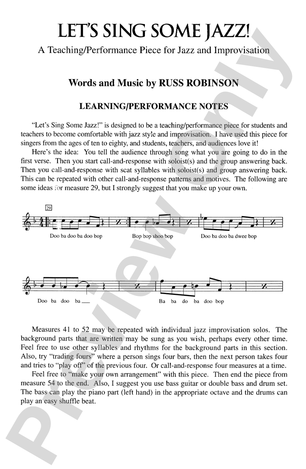 Let's Sing Some Jazz!: SATB Choral Octavo