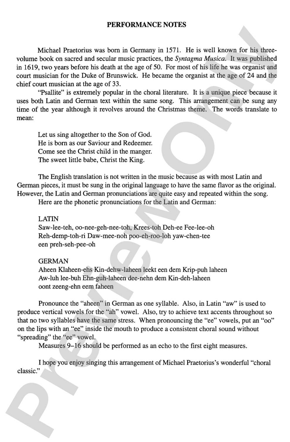 Psallite: SSA, <I>a cappella</I> Choral Octavo