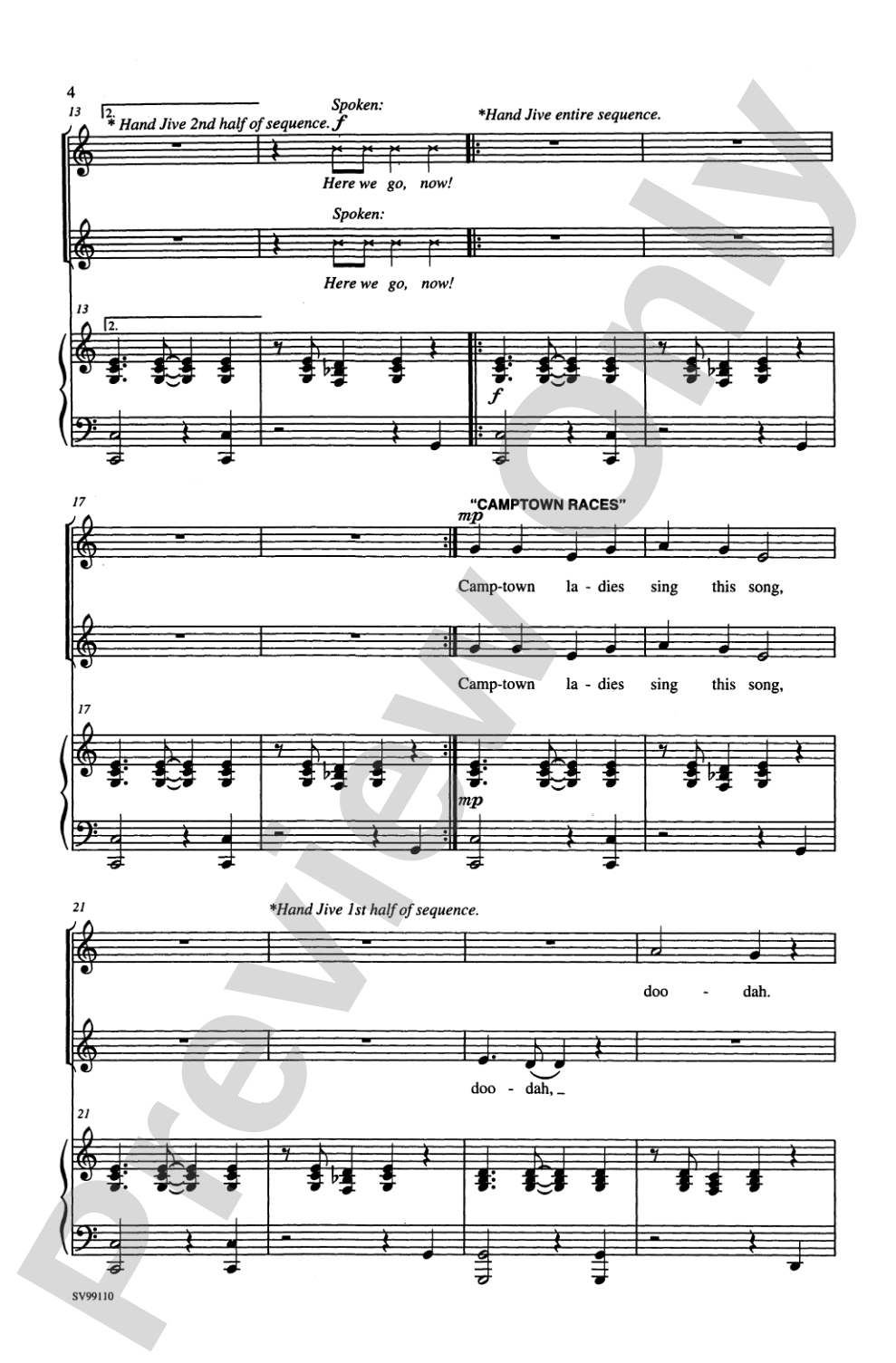 A Folk Song Hand Jive: 2-Part (with Choreography) Choral Octavo