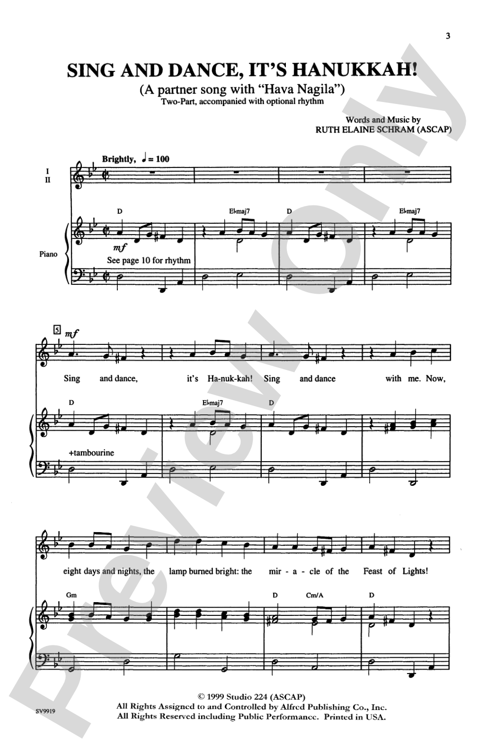 Sing and Dance, It's Hanukkah!: 2-Part Choral Octavo