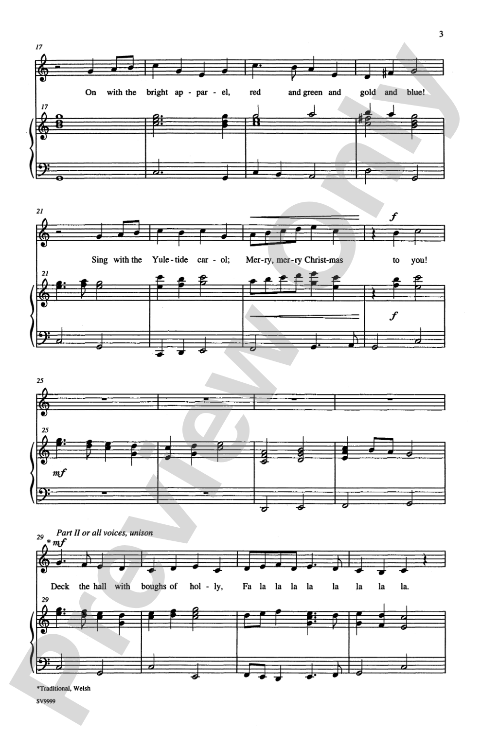 Deck the Hall and Decorate: 2-Part Choral Octavo