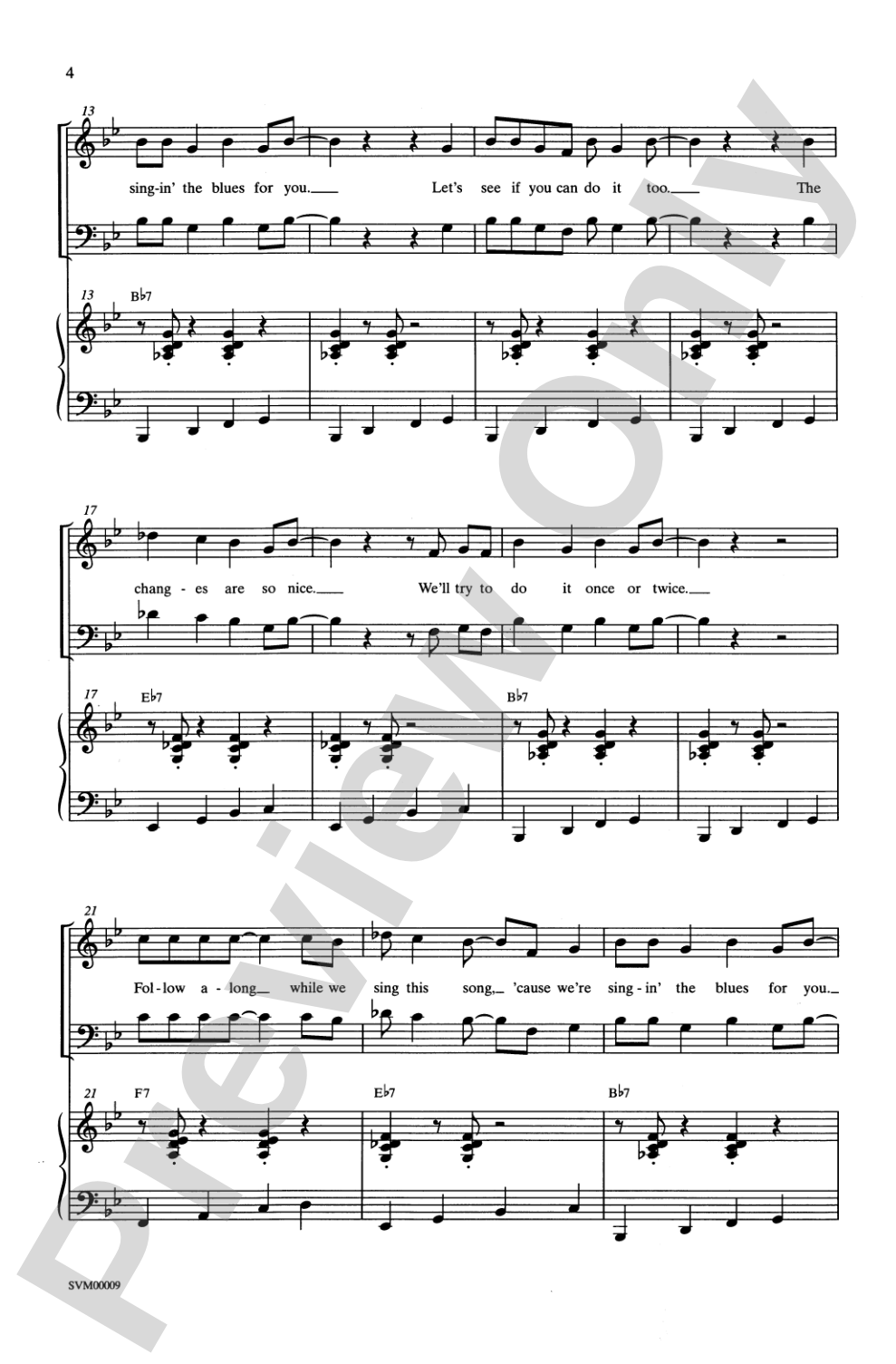 We're Singin' the Blues for You!: Mixed Voices Choral Octavo
