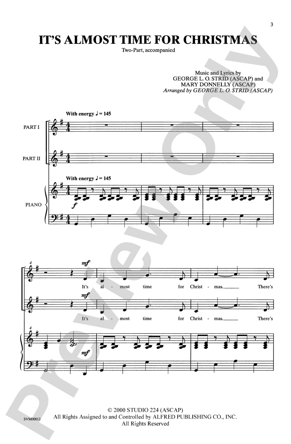 It's Almost Time for Christmas: 2-Part Choral Octavo