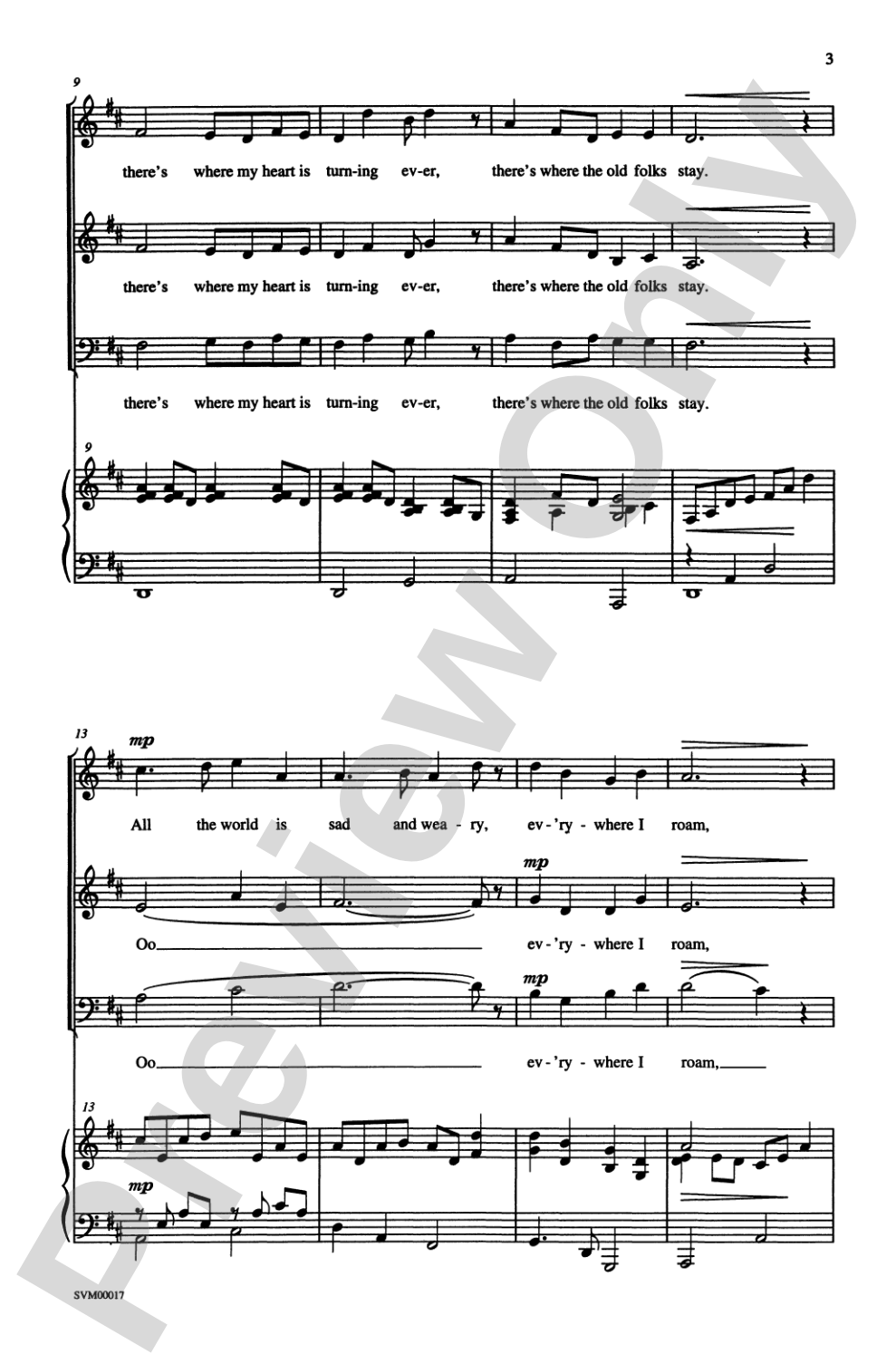 A Stephen Foster Trilogy: 3-Part Mixed Choral Octavo
