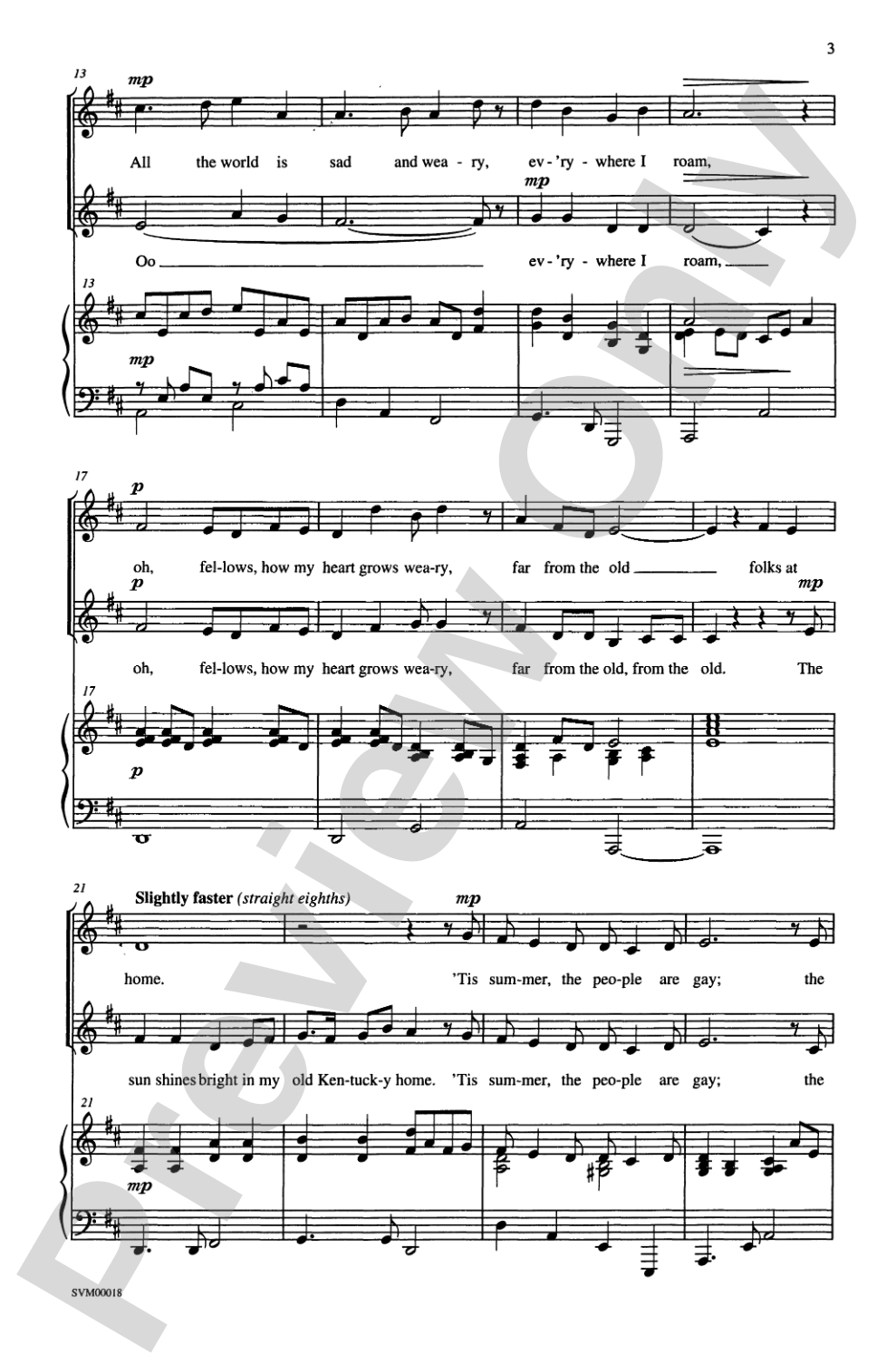 A Stephen Foster Trilogy: 2-Part Choral Octavo