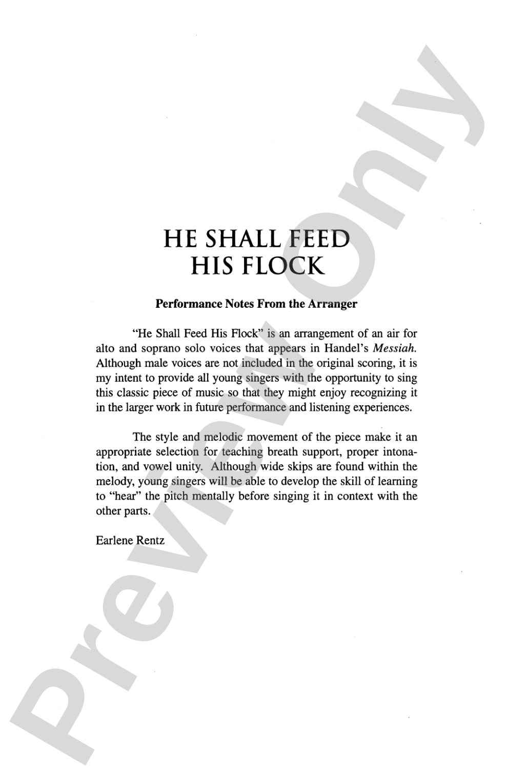 He Shall Feed His Flock: 3-Part Mixed Choral Octavo