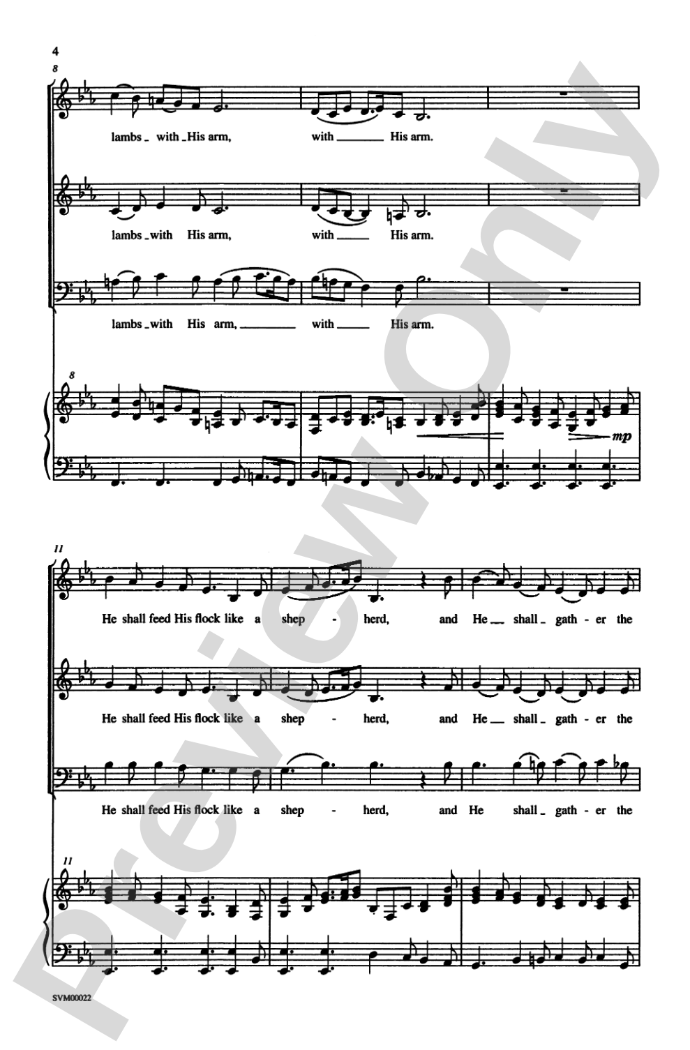 He Shall Feed His Flock: 3-Part Mixed Choral Octavo