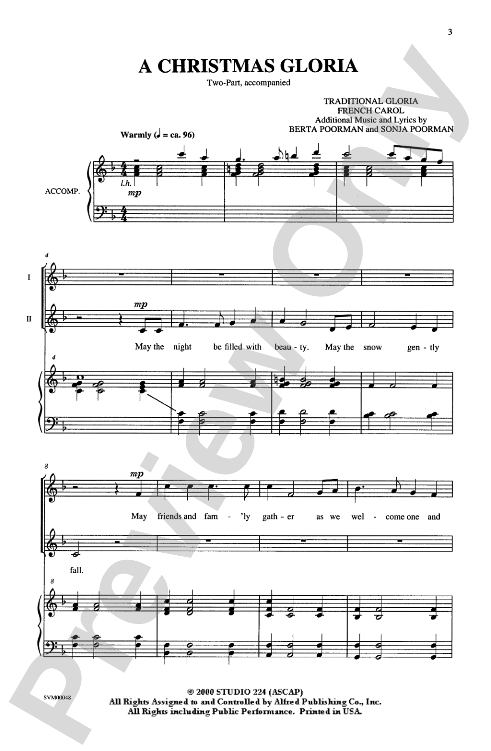 A Christmas Gloria: 2-Part Choral Octavo