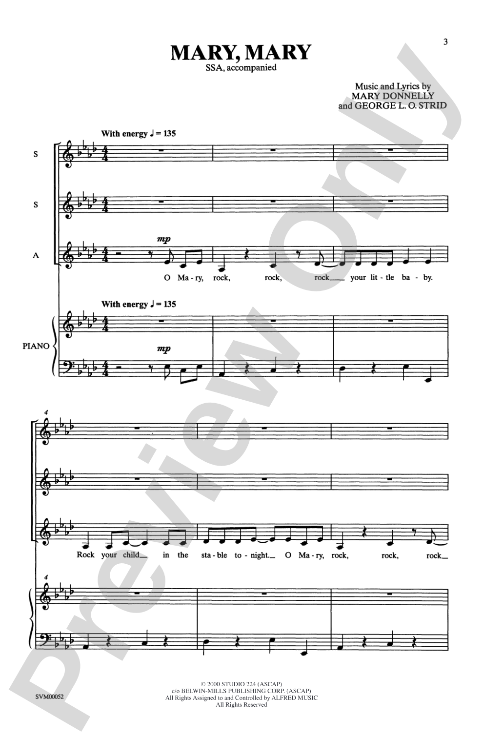Mary, Mary: SSA Choral Octavo