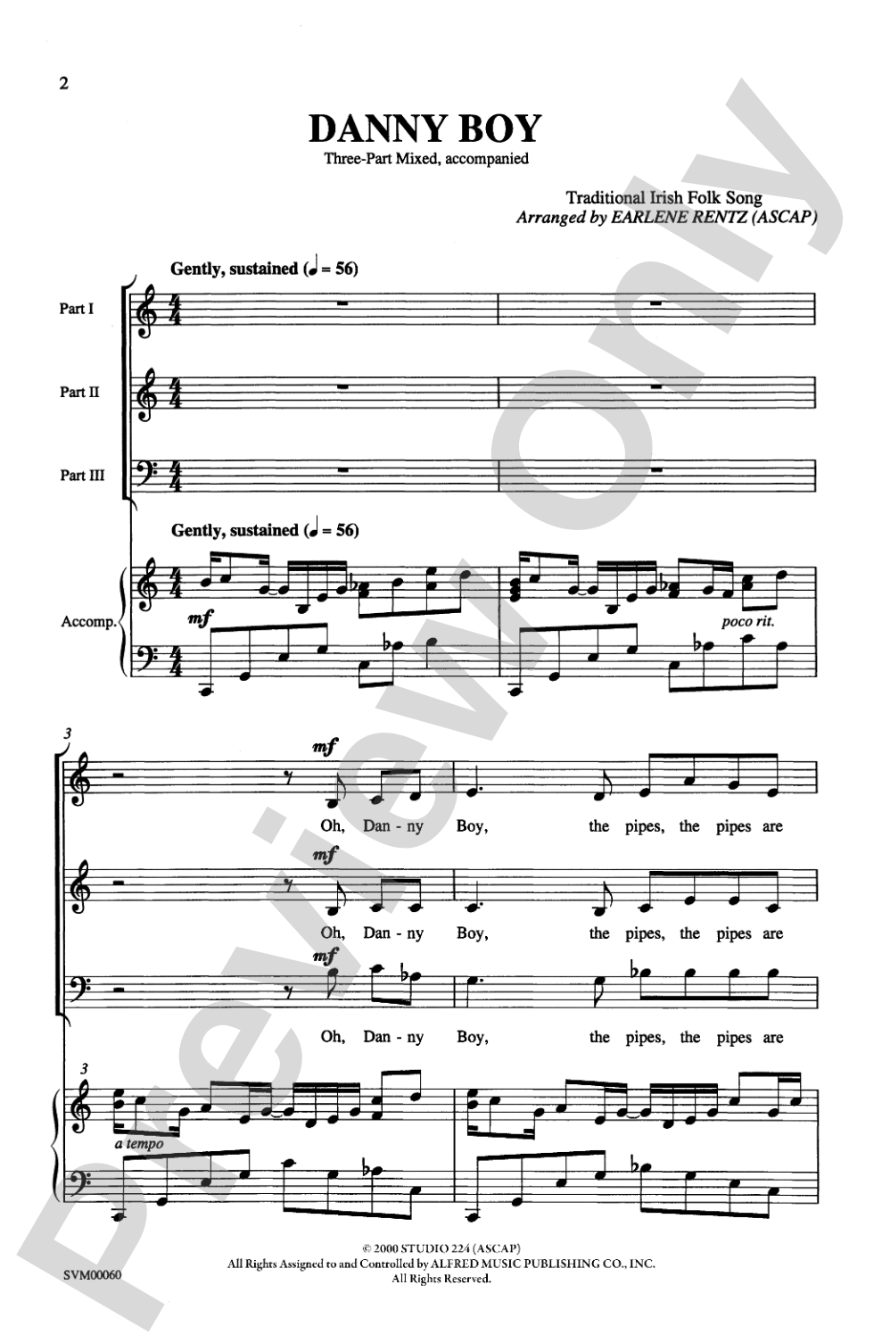 Danny Boy: 3-Part Mixed Choral Octavo