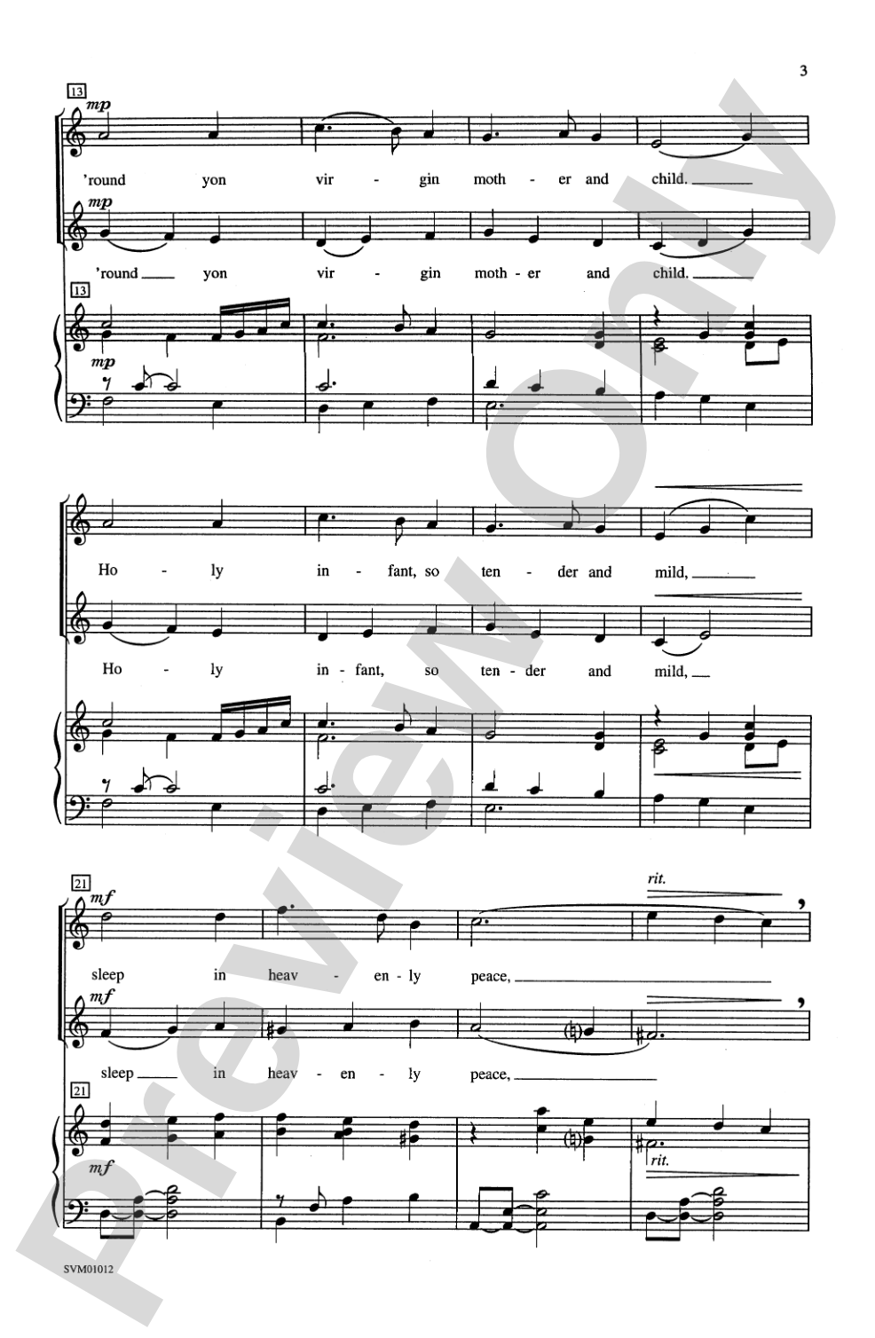 Silent Night: 2-Part Choral Octavo