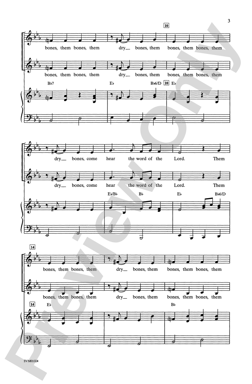 Dry Bones: 2-Part Choral Octavo