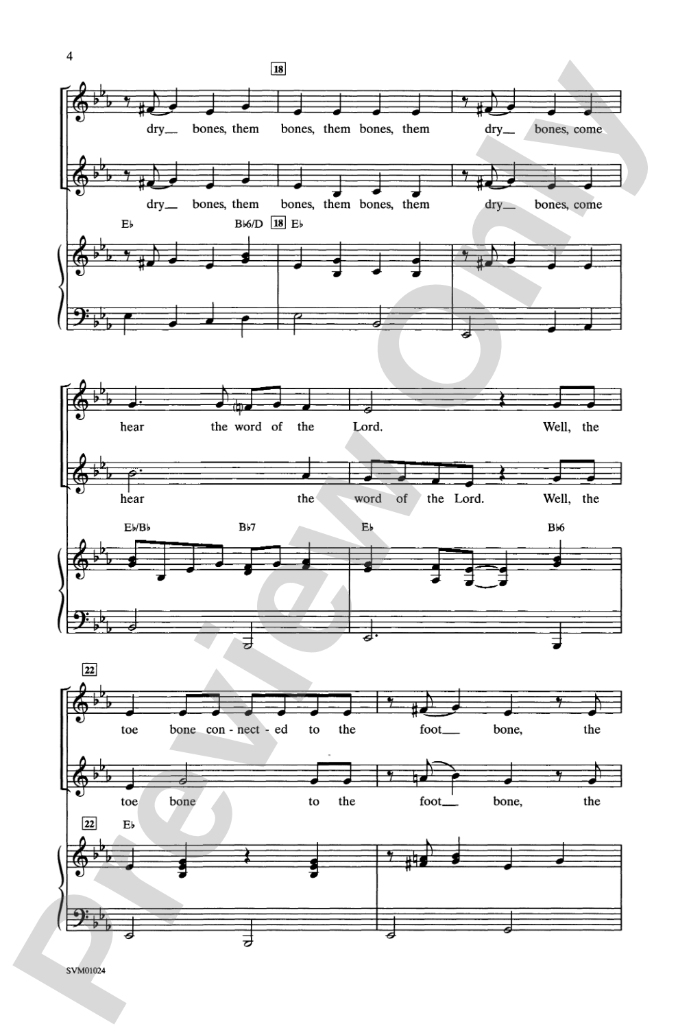 Dry Bones: 2-Part Choral Octavo