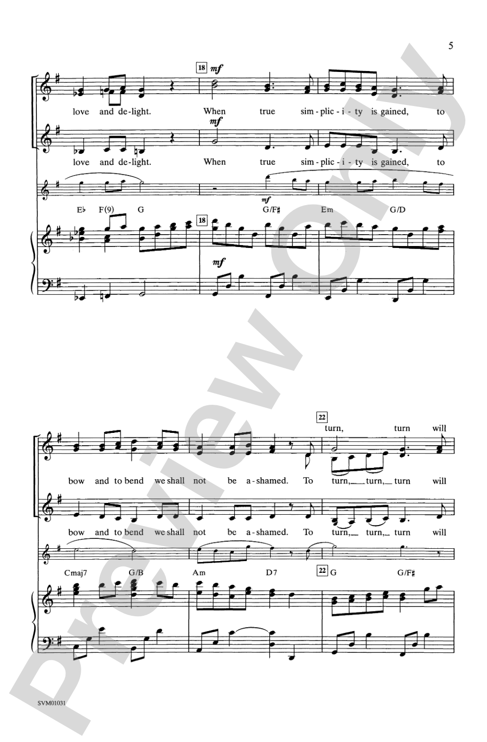 Simple Gifts: SSA Choral Octavo