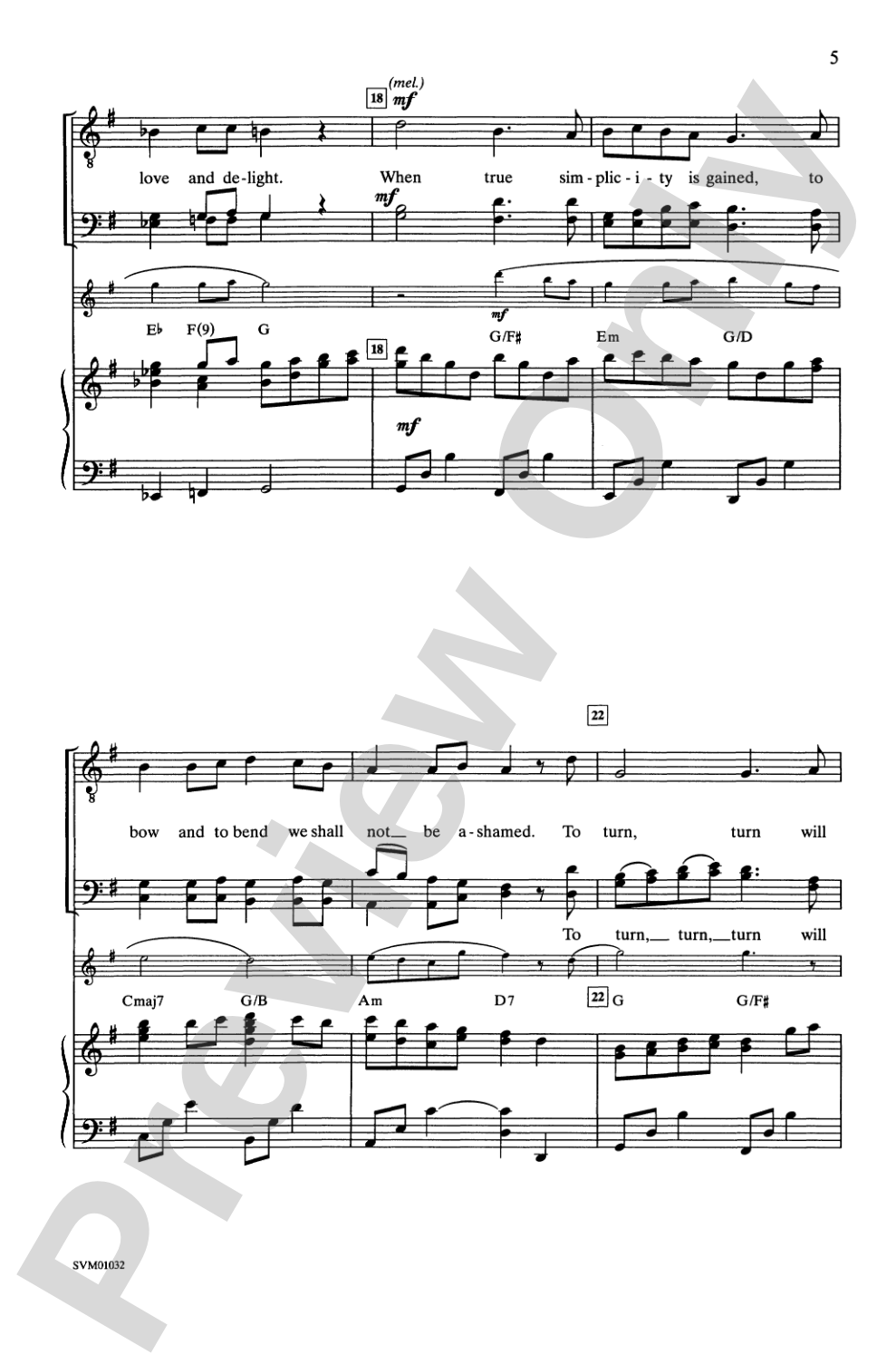 Simple Gifts: TBB Choral Octavo