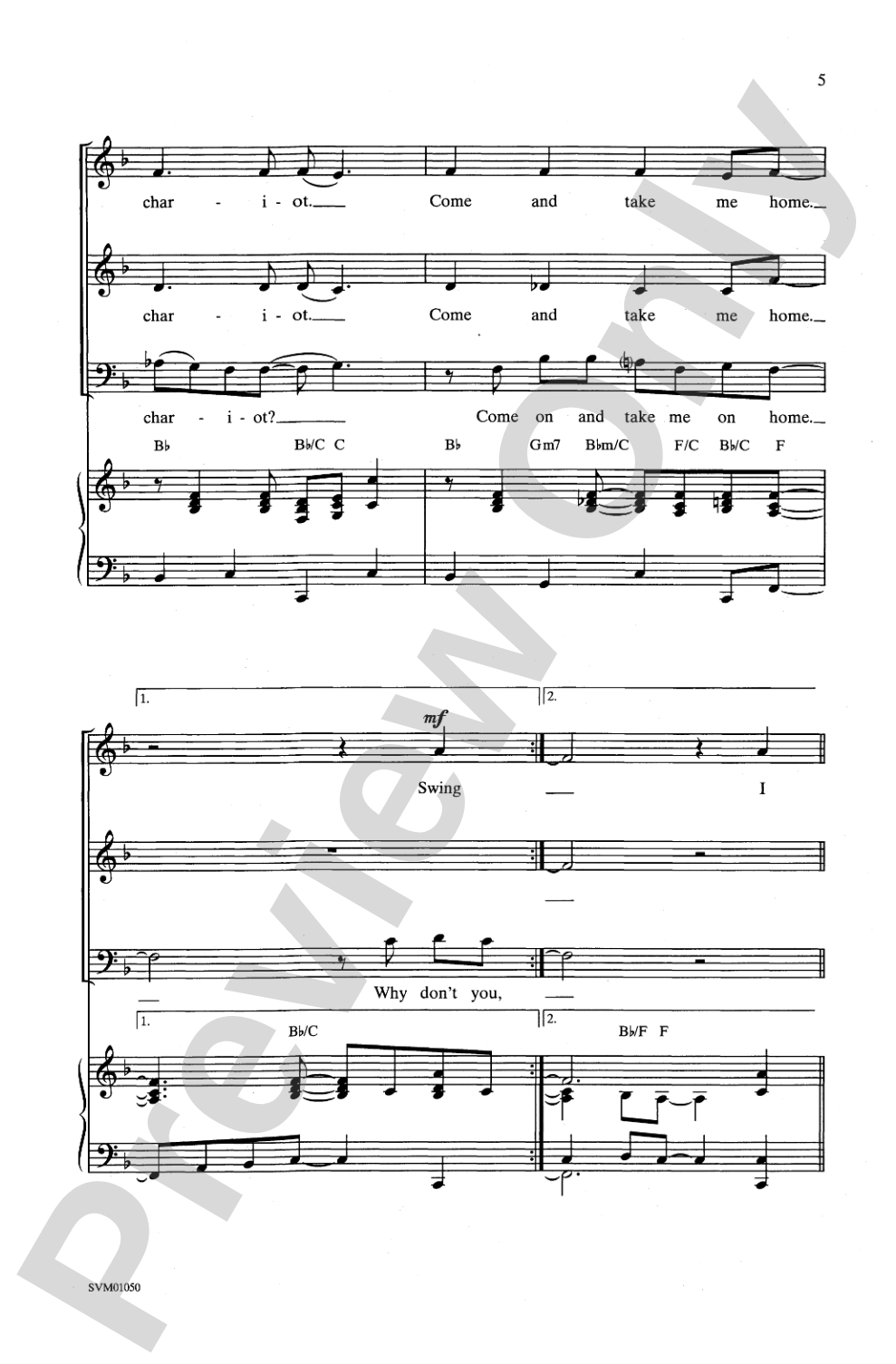 Swing Down Low: 3-Part Mixed Choral Octavo