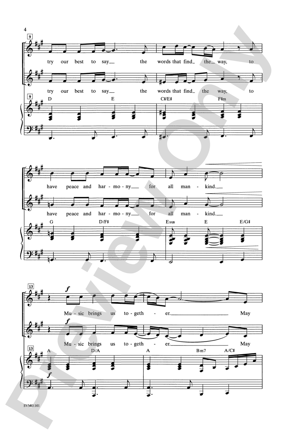 Music Brings Us Together!: 2-Part Choral Octavo