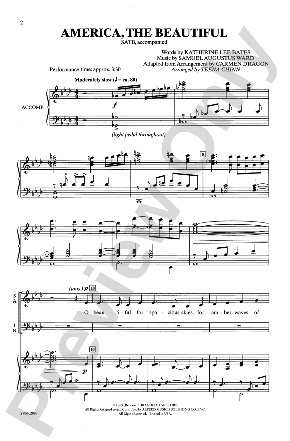 America, the Beautiful: SATB Choral Octavo