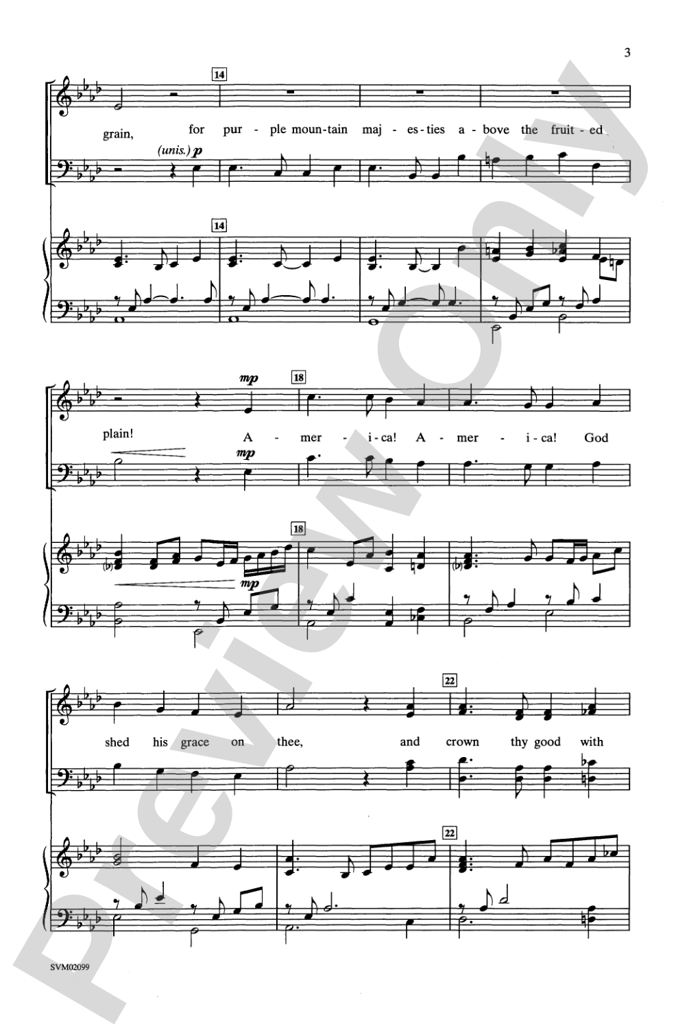 America, the Beautiful: SATB Choral Octavo