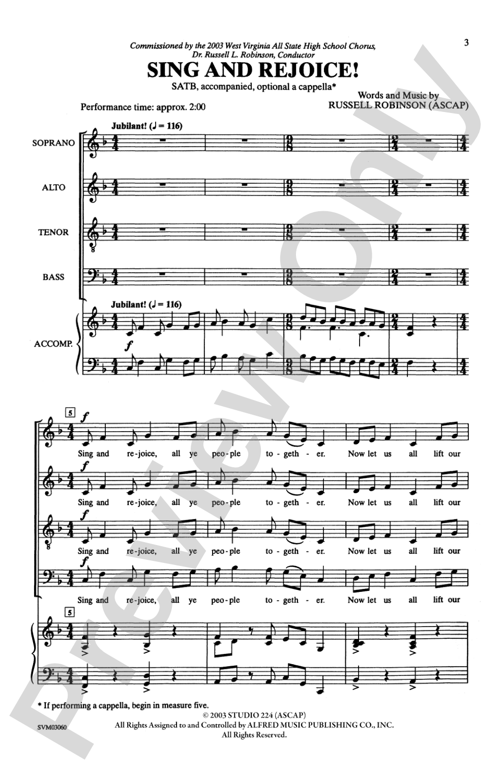 Sing and Rejoice!: SATB, Opt. <I>a cappella</I> Choral Octavo