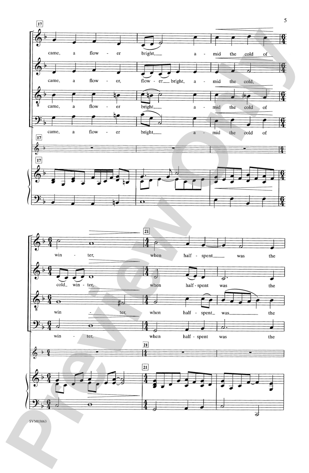 Lo, How a Rose E'er Blooming: SATB Choral Octavo